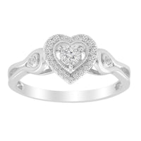 Thumbnail for LADIES RING 1/6 CT ROUND DIAMOND 10K WHITE GOLD