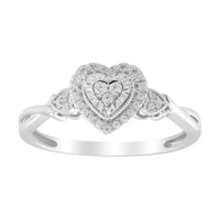 Thumbnail for LADIES RING 1/6 CT ROUND DIAMOND 10K WHITE GOLD