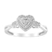 LADIES RING 1/6 CT ROUND DIAMOND 10K WHITE GOLD