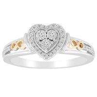 Thumbnail for LADIES RING 1/6 CT ROUND DIAMOND 10K WHITE/ROSE GOLD