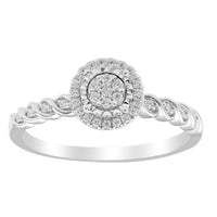 Thumbnail for LADIES RING 1/6 CT ROUND DIAMOND 10K WHITE GOLD