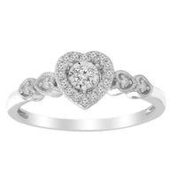 Thumbnail for LADIES RING 1/5 CT ROUND DIAMOND 10K WHITE GOLD