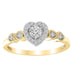 LADIES RING 1/5 CT ROUND DIAMOND 10K YELLOW GOLD