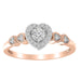 LADIES RING 1/5 CT ROUND DIAMOND 10K ROSE GOLD