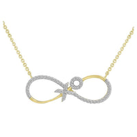 Thumbnail for LADIES NECKLACE 1/6 CT ROUND DIAMOND 10K YELLOW GOLD
