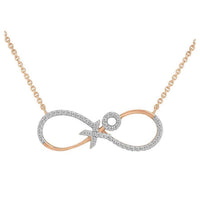 Thumbnail for LADIES NECKLACE 1/6 CT ROUND DIAMOND 10K ROSE GOLD
