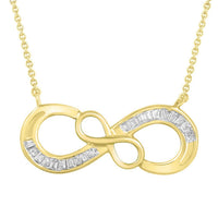 Thumbnail for LADIES NECKLACE 1/10 CT ROUND DIAMOND 10K YELLOW GOLD