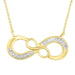 LADIES NECKLACE 1/10 CT ROUND DIAMOND 10K YELLOW GOLD