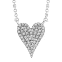 Thumbnail for LADIES NECKLACE 1/10 CT ROUND DIAMOND 10K WHITE GOLD