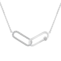 Thumbnail for LADIES NECKLACE 1/4 CT ROUND DIAMOND SILVER