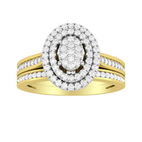 Thumbnail for LADIES BRIDAL RING SET 1/3 CT ROUND DIAMOND 10K YELLOW GOLD