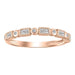 LADIES BAND 1/6 CT ROUND/BAGUETTE DIAMOND 10K ROSE GOLD