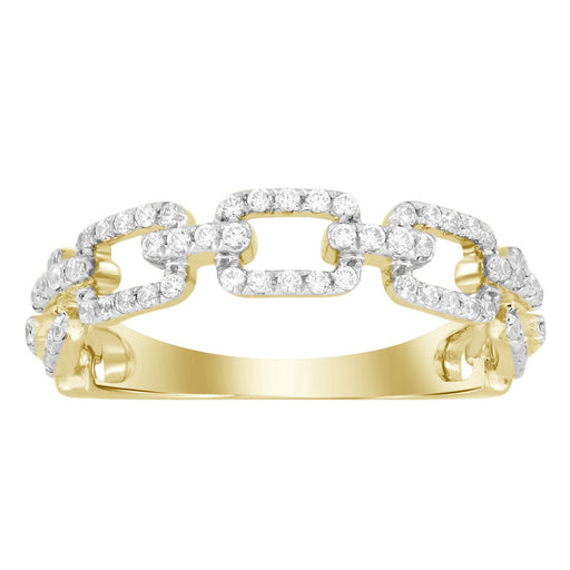 LADIES STACKABLE BAND 1/3 CT ROUND DIAMOND 10K YELLOW GOLD