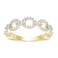 Thumbnail for LADIES STACKABLE BAND 1/3 CT ROUND DIAMOND 10K YELLOW GOLD