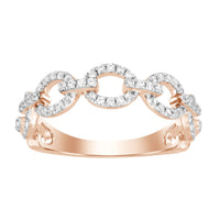 Thumbnail for LADIES STACKABLE BAND 1/3 CT ROUND DIAMOND 10K ROSE GOLD