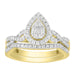 LADIES RING 1/2 CT ROUND/BAGUETTE DIAMOND 14K YELLOW GOLD