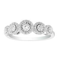 Thumbnail for LADIES RING 1/3 CT ROUND DIAMOND 10K WHITE GOLD