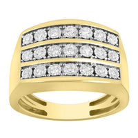 Thumbnail for MEN'S RING 1/4 CT ROUND DIAMOND 10K YELLOW GOLD