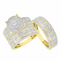 Thumbnail for LADIES TRIO SET 2 CT ROUND DIAMOND 10K YELLOW GOLD
