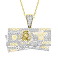 Thumbnail for MEN'S CROSS 1 1/2 CT ROUND DIAMOND 10K YELLOW GOLD