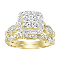 Thumbnail for LADIES BRIDAL RING 1 CT ROUND DIAMOND 14K YELLOW GOLD