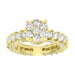 LADIES RING 3 1/4 CT ROUND DIAMOND 14K YELLOW GOLD