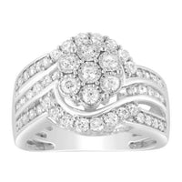 Thumbnail for LADIES RING 1 CT ROUND DIAMOND 10K WHITE GOLD