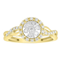 Thumbnail for LADIES RING 1/4 CT ROUND DIAMOND 10K YELLOW GOLD