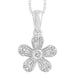 LADIES PENDANT 1/4 CT ROUND/BAGUETTE DIAMOND 10K WHITE GOLD