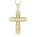 MEN'S CROSS 3 3/4 CT ROUND/BAGUETTE DIAMOND 10K YELLOW GOLD