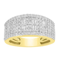 Thumbnail for LADIES BAND 1 CT ROUND/BAGUETTE DIAMOND 14K YELLOW GOLD