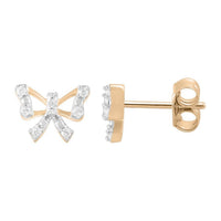 Thumbnail for UNISEX EARRINGS 1/6 CT ROUND DIAMOND 10K ROSE GOLD