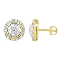 Thumbnail for UNISEX EARRINGS 1/4 CT ROUND DIAMOND 10K YELLOW GOLD