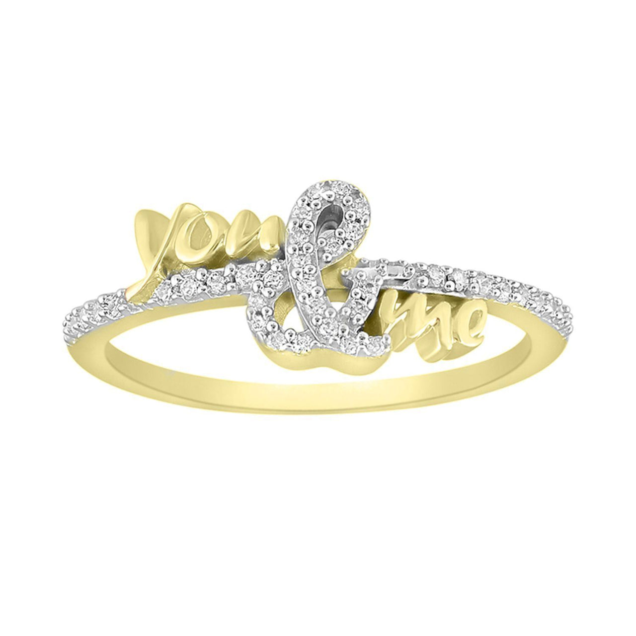 LADIES RING 1/6 CT ROUND DIAMOND 10K YELLOW GOLD