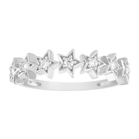 Thumbnail for LADIES STACKABLE BAND 1/6 CT ROUND DIAMOND 10K WHITE GOLD