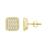 Thumbnail for UNISEX EARRINGS 1 CT ROUND DIAMOND 10K YELLOW GOLD