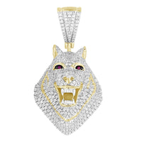Thumbnail for MEN'S CHARM 1 1/4 CT ROUND/RUBY DIAMOND 10K YELLOW GOLD