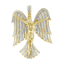 Thumbnail for MEN'S CHARM 1 CT ROUND/BAGUETTE DIAMOND 10K YELLOW GOLD