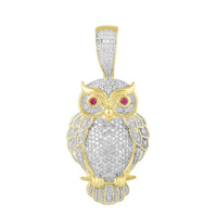 Thumbnail for MEN'S CHARM 1/3 CT ROUND/BAGUETTE DIAMOND 10K YELLOW GOLD