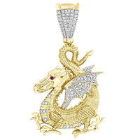 Thumbnail for MEN'S CHARM 1/2 CT ROUND/RUBY DIAMOND 10K YELLOW GOLD