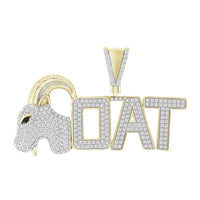 Thumbnail for MEN'S CHARM 1/2 CT ROUND/BLACK DIAMOND 10K YELLOW GOLD