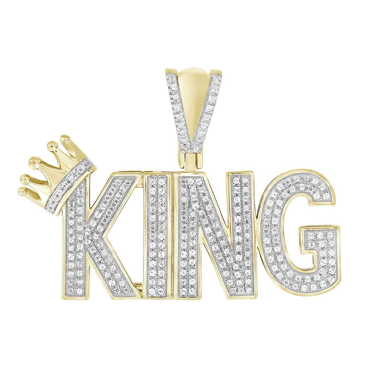 MEN'S CHARM 1/2 CT ROUND DIAMOND 10K YELLOW GOLD