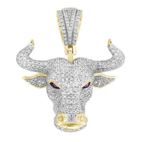 Thumbnail for MEN'S CHARM 3/4 CT ROUND DIAMOND 10K YELLOW GOLD
