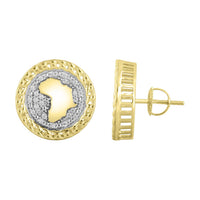 Thumbnail for MEN'S EARRING 1/4 CT ROUND DIAMOND 10K YELLOW GOLD