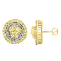Thumbnail for MEN'S EARRING 1/4 CT ROUND DIAMOND 10K YELLOW GOLD