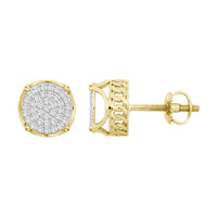 Thumbnail for MEN'S EARRING 1/4 CT ROUND DIAMOND 10K YELLOW GOLD