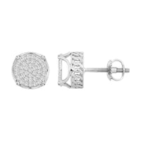 Thumbnail for MEN'S EARRING 1/4 CT ROUND DIAMOND 10K WHITE GOLD