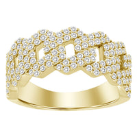 Thumbnail for MEN'S BANDS 1 1/4 CT ROUND DIAMOND 10K YELLOW GOLD