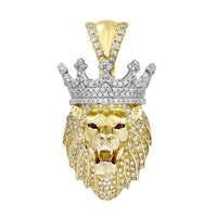 Thumbnail for MEN'S CHARM 1 1/2 CT ROUND DIAMOND 10K YELLOW/WHITE GOLD