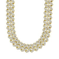 Thumbnail for MEN'S NECKLACE 13 1/2 CT BAGUETTE DIAMOND 10K YELLOW GOLD